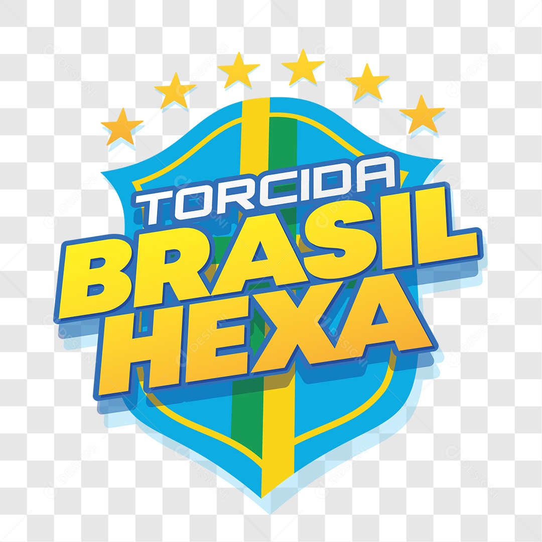 Lettering Torcida Brasil Hexa EPS + PNG