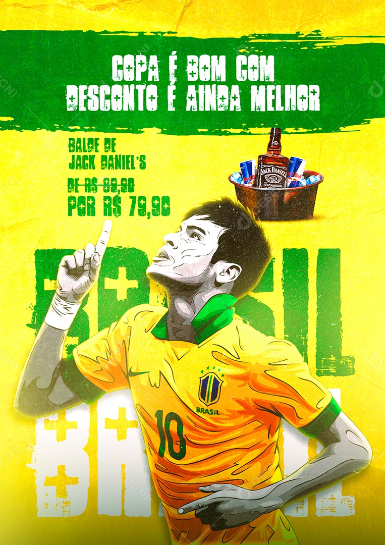 Copa é Bom com Desconto Futebol Copa Mundo Cervejaria Social Media PSD Editável