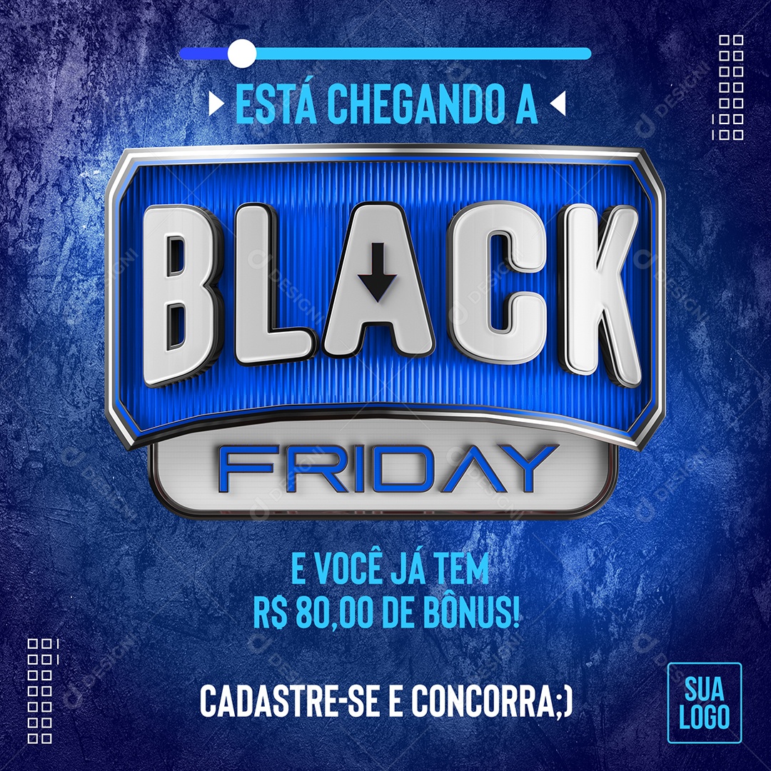 Está Chegando Black Friday Social Media PSD Editável