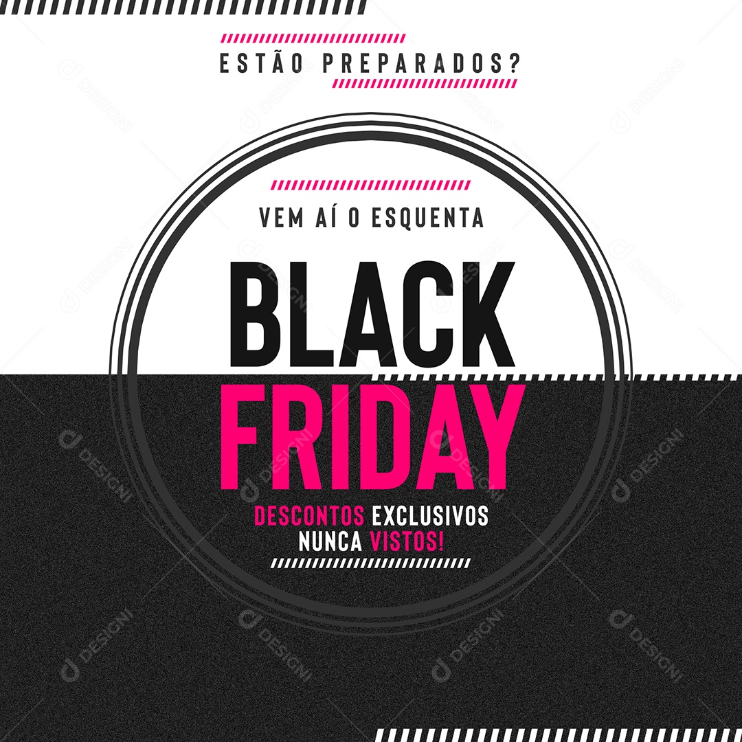 Vem Aí Esquenta Black Friday Social Media PSD Editável