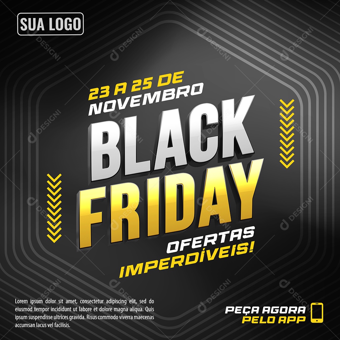 Black Friday Ofertas Imperdíveis Social Media PSD Editável