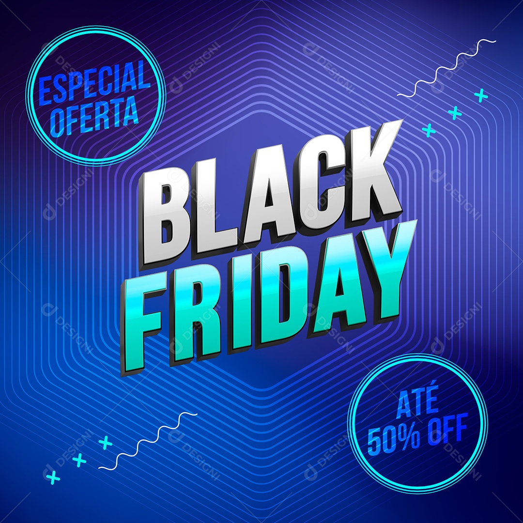 Black Friday Até 50% Off Social Media PSD Editável