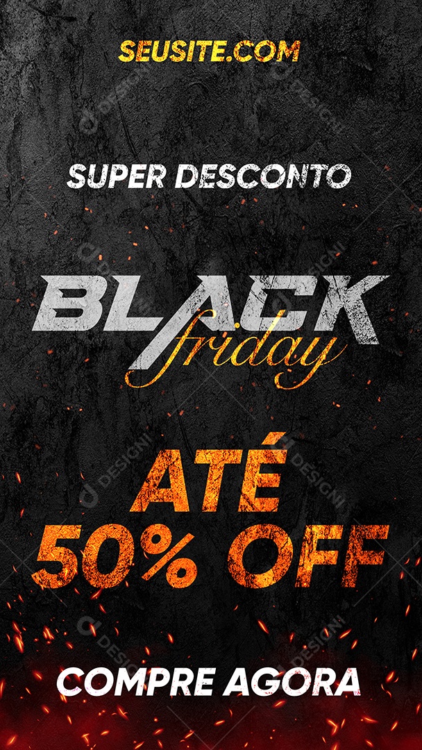 Story Black Friday Up to 50% Off Social Media Editable PSD