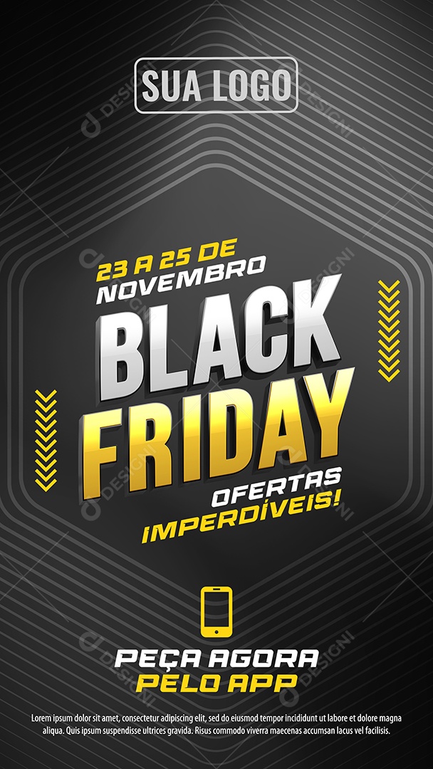 Story Black Friday Ofertas Imperdíveis Social Media PSD Editável