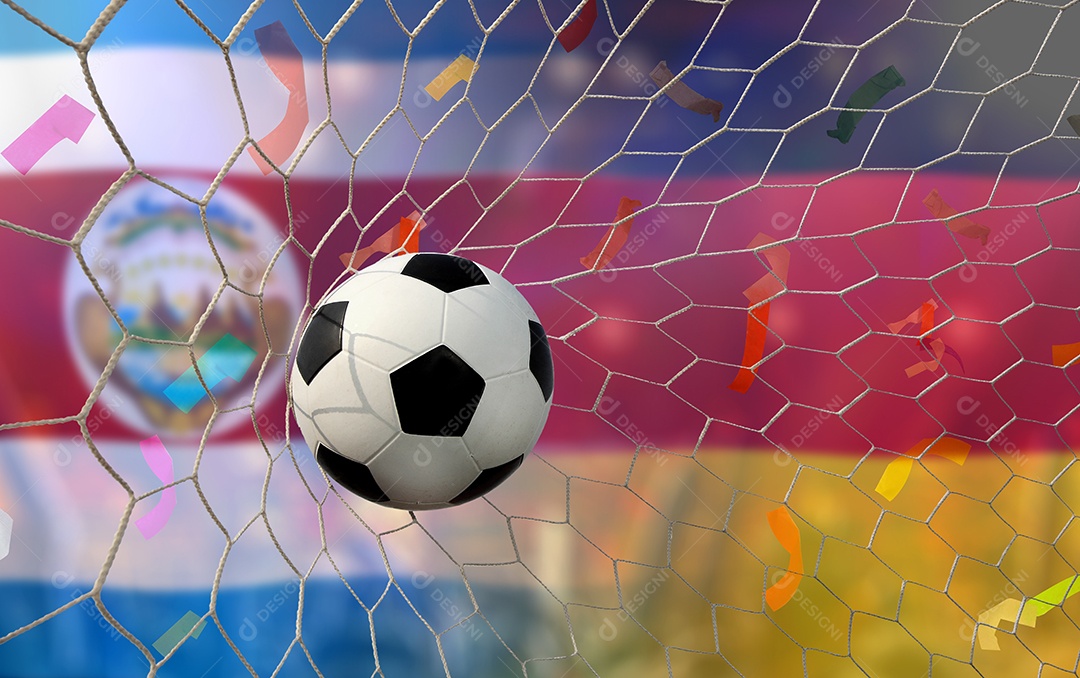 Competição da Copa de Futebol entre o nacional Costa Rica e nacional alemão.
