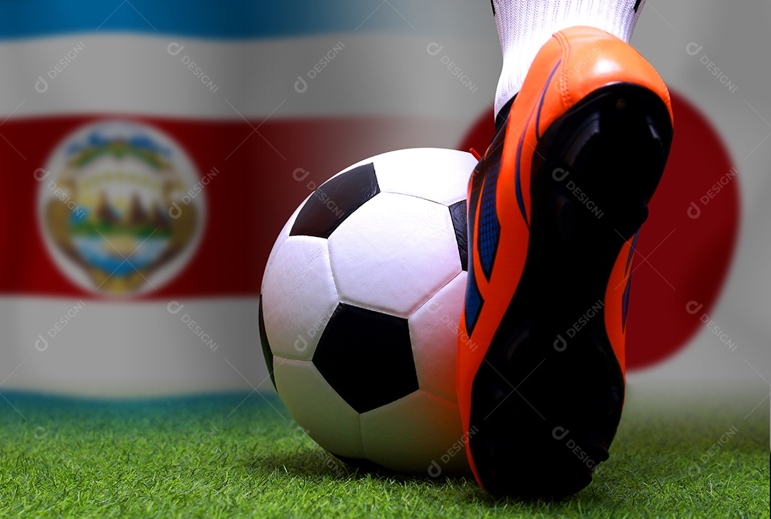 Competição da Copa de Futebol entre a Costa Rica nacional e o Japão nacional.