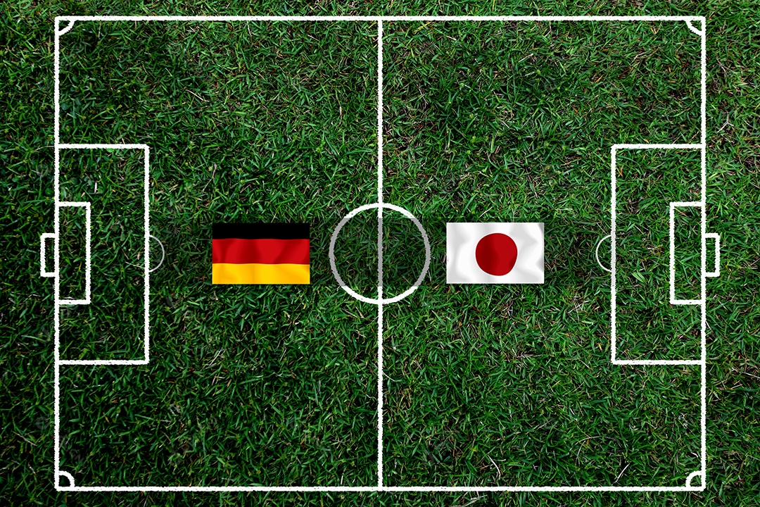 Competição da Copa de Futebol entre o nacional alemão e o Japão nacional.