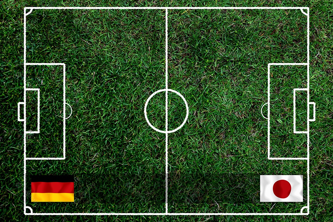 Competição da Copa de Futebol entre o nacional alemão e o Japão nacional.