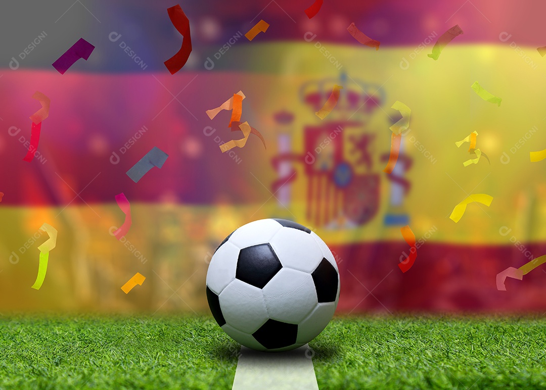 Competição da Copa de Futebol entre o alemão nacional e o nacional Espanha