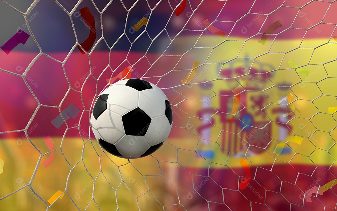 Competição da Copa de Futebol entre o alemão nacional e o nacional Espanha