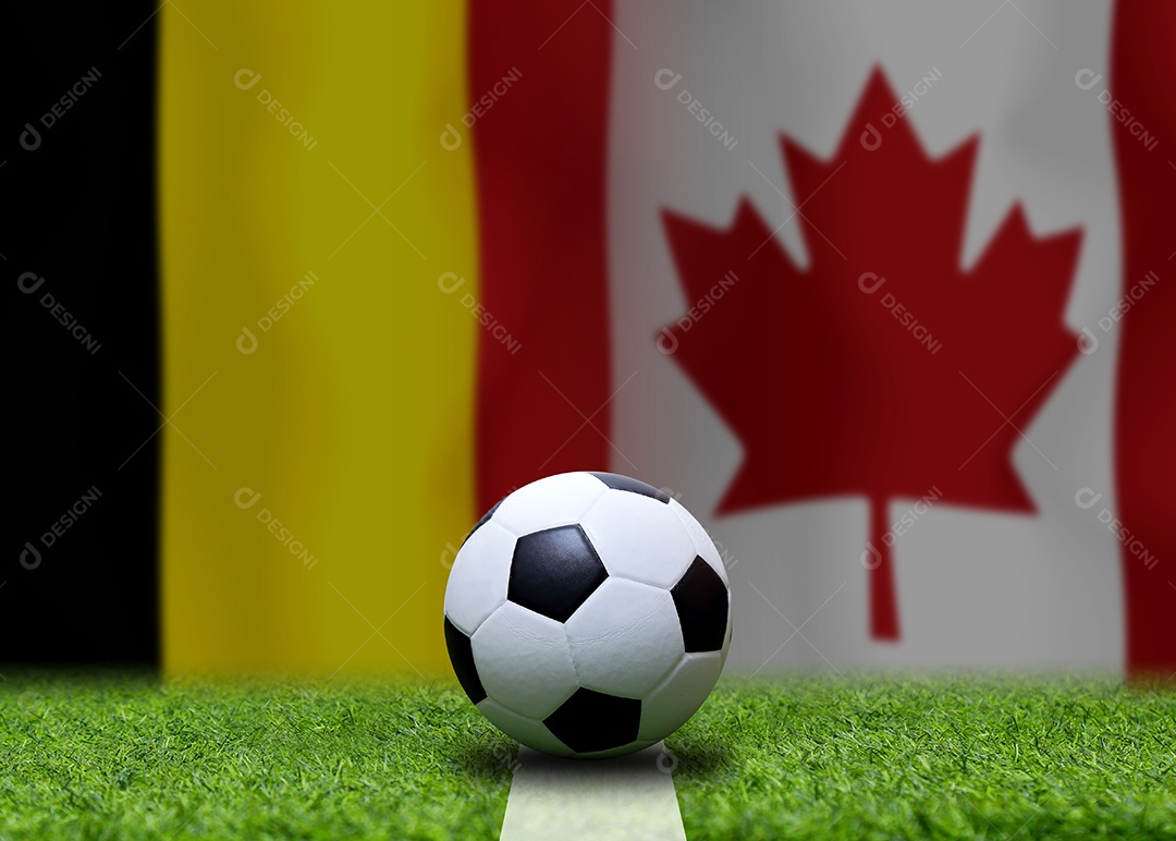 Competição da Copa de Futebol entre a Bélgica nacional e a nacional do Canadá.