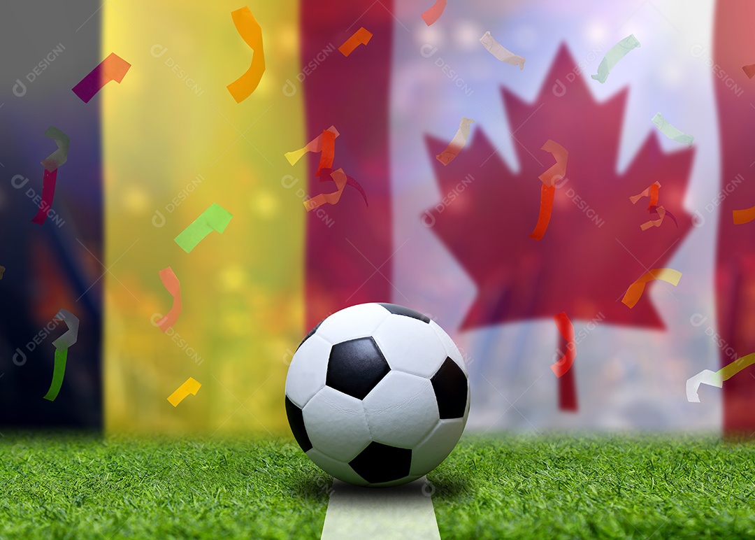 Competição da Copa de Futebol entre a Bélgica nacional e a nacional do Canadá.