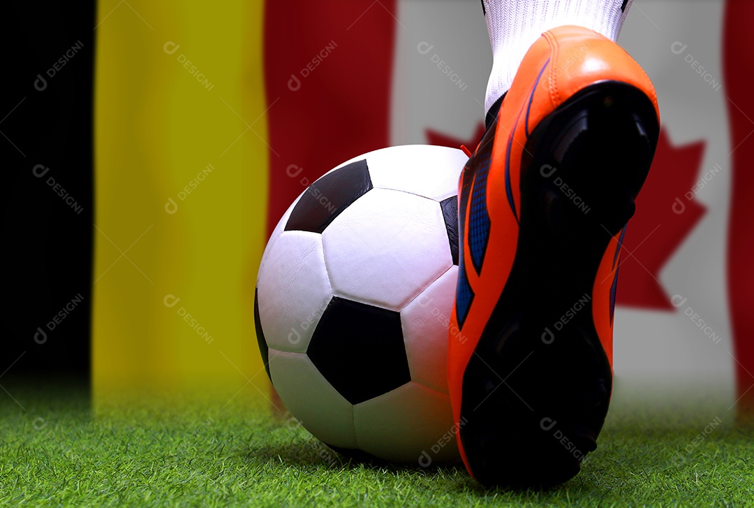 Competição da Copa de Futebol entre a Bélgica nacional e a nacional do Canadá.