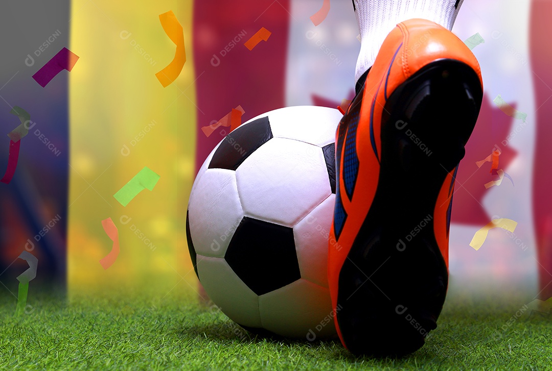 Competição da Copa de Futebol entre a Bélgica nacional e a nacional do Canadá.