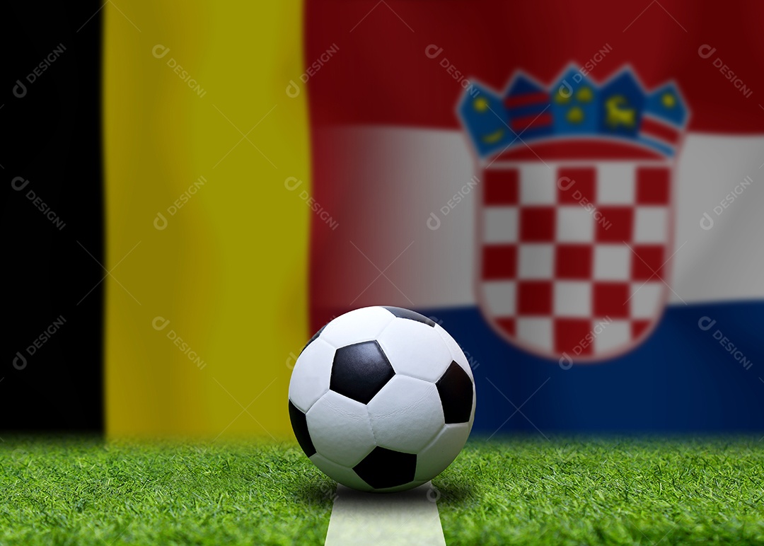 Competição da Copa de Futebol entre a Bélgica nacional e a Croácia nacional.