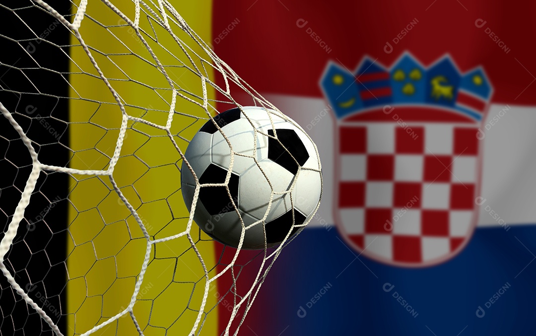 Competição da Copa de Futebol entre a Bélgica nacional e a Croácia nacional.