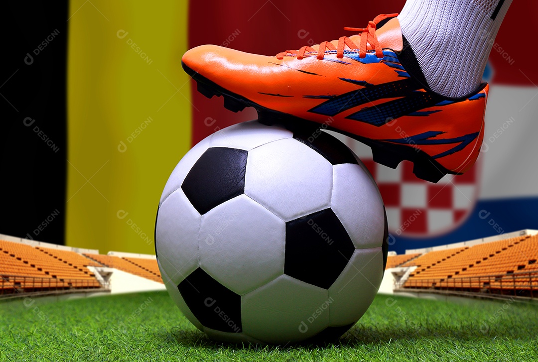 Competição da Copa de Futebol entre a Bélgica nacional e a Croácia nacional.