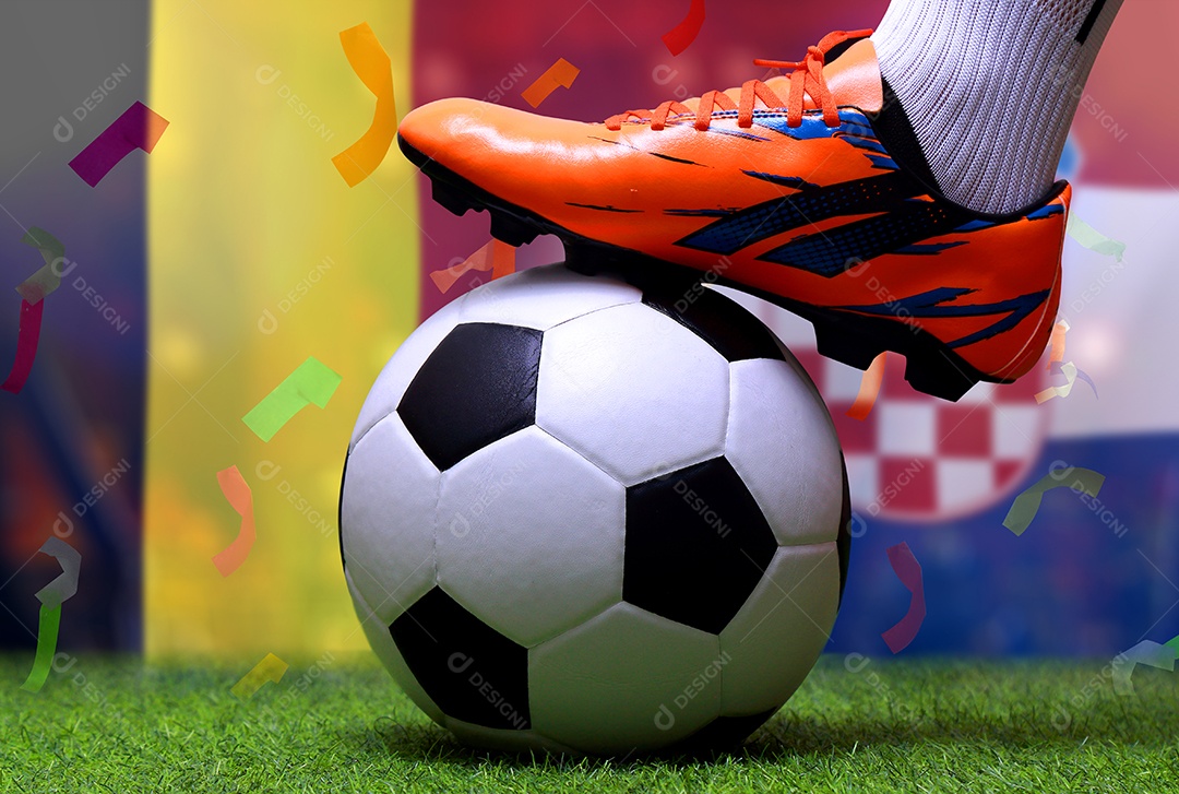 Competição da Copa de Futebol entre a Bélgica nacional e a Croácia nacional.