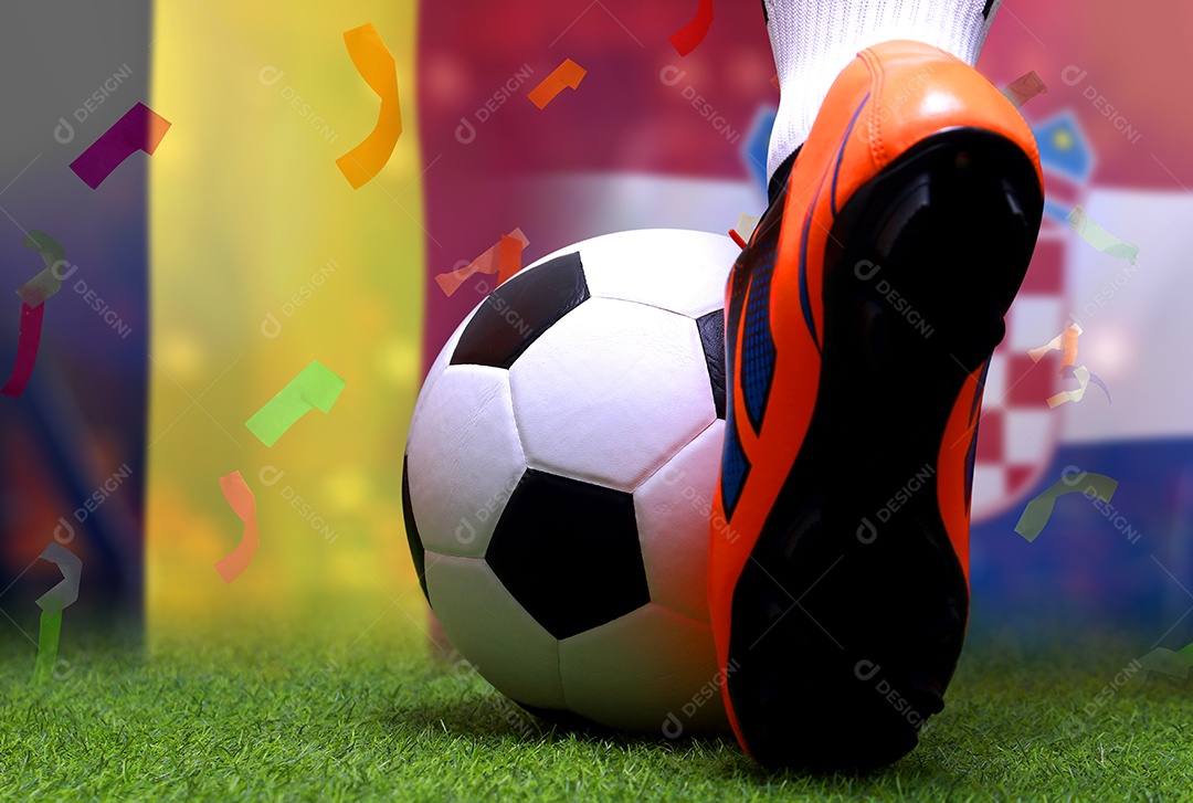 Competição da Copa de Futebol entre a Bélgica nacional e a Croácia nacional.