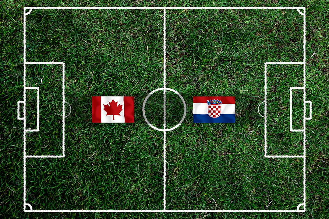 Competição da Copa de Futebol entre o Canadá nacional e a Croácia nacional.