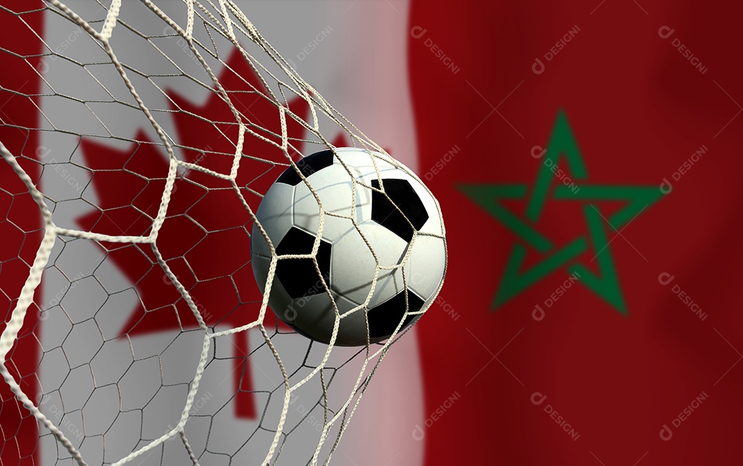 Competição da Copa de Futebol entre o Canadá nacional e o Marrocos nacional.