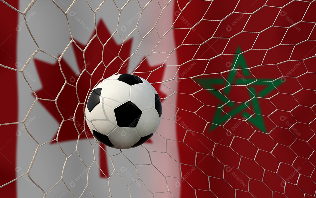 Competição da Copa de Futebol entre o Canadá nacional e o Marrocos nacional.