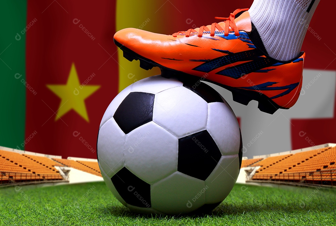 Competição da Copa de Futebol entre os Camarões nacionais e a Suíça nacional.
