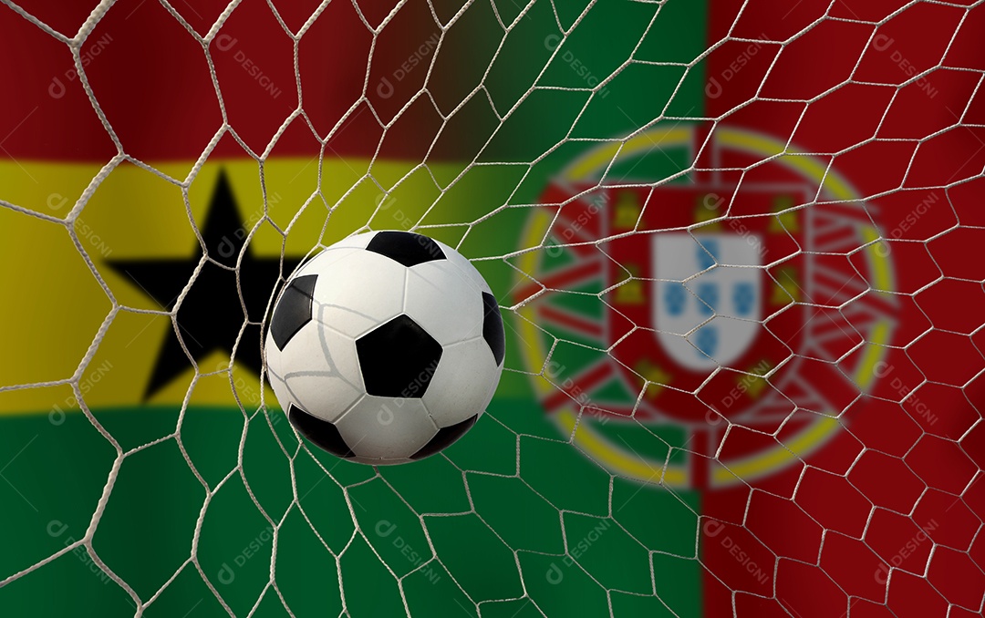 Competição da Taça de Futebol entre o nacional do Gana e o nacional português.