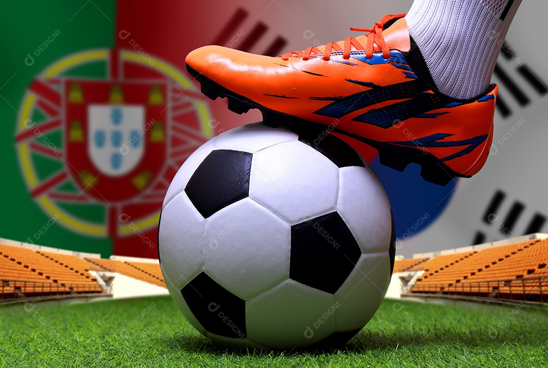 Competição da Taça de Futebol entre a nacional portuguesa e a nacional da Coreia do Sul.