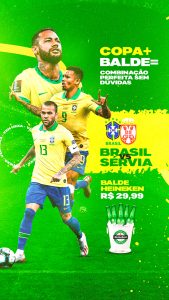 Story Copa + Balde Futebol Copa Mundo Cervejaria Social Media PSD Editável