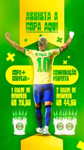 Story Assista a Copa Aqui Futebol Copa Mundo Cervejaria Social Media PSD Editável