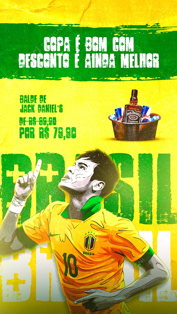 Story Copa é Bom com Desconto Futebol Copa Mundo Cervejaria Social Media PSD Editável