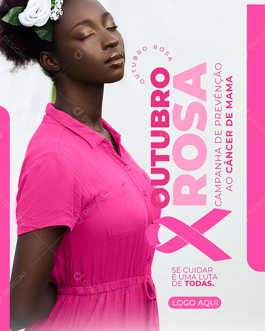 Social Media Outubro Rosa Campanha de Prevêncão PSD Editável