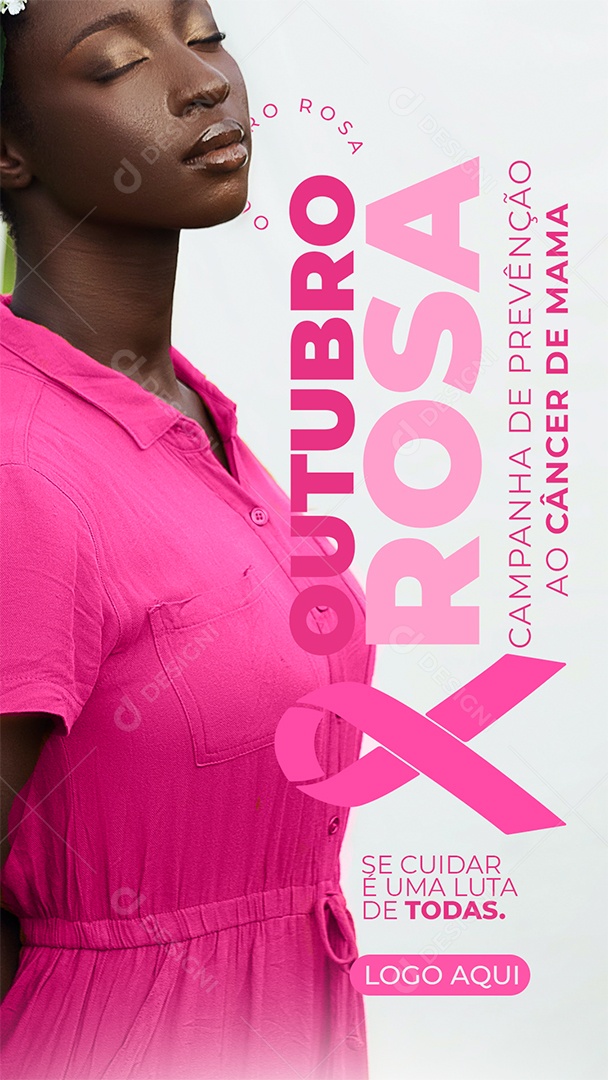 Social Media Outubro Rosa Campanha de Prevêncão PSD Editável