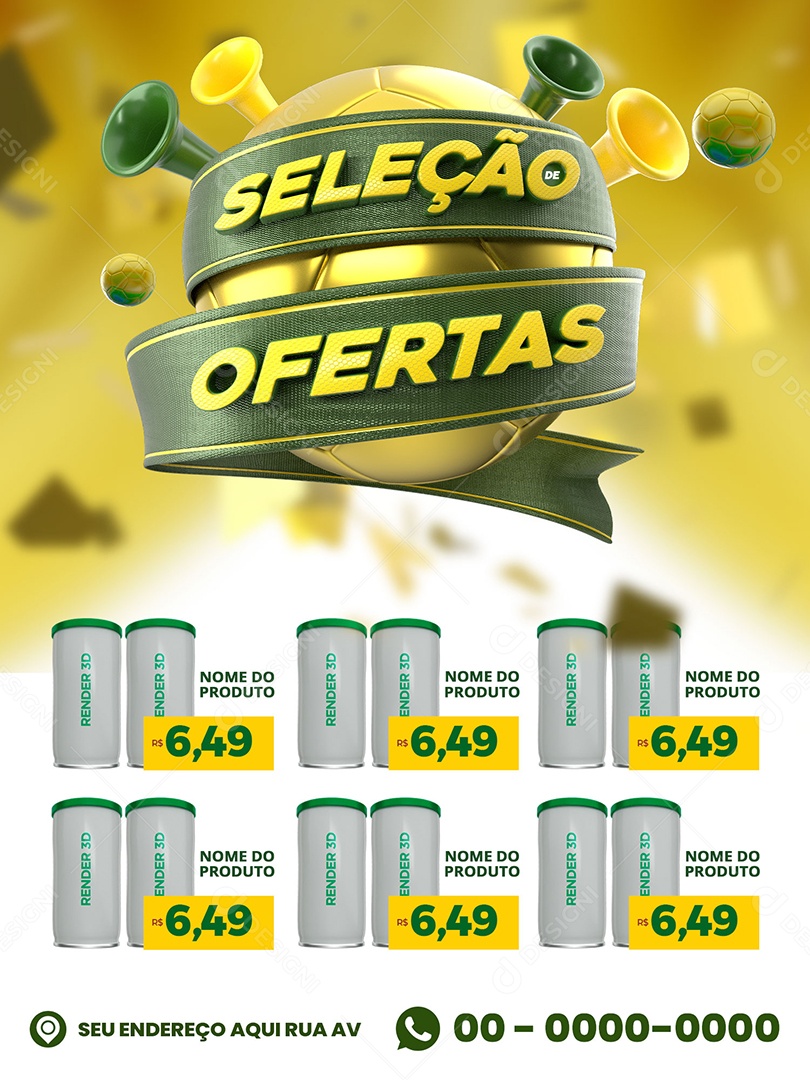 Social Media Seleção de Ofertas Encarte Supermercado PSD Editável