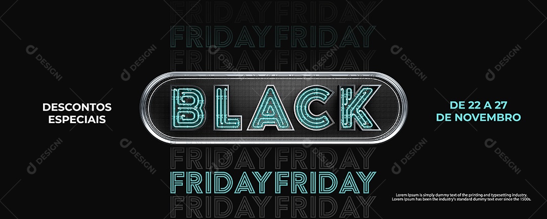 Banner Descontos Especiais Black Friday Social Media PSD Editável