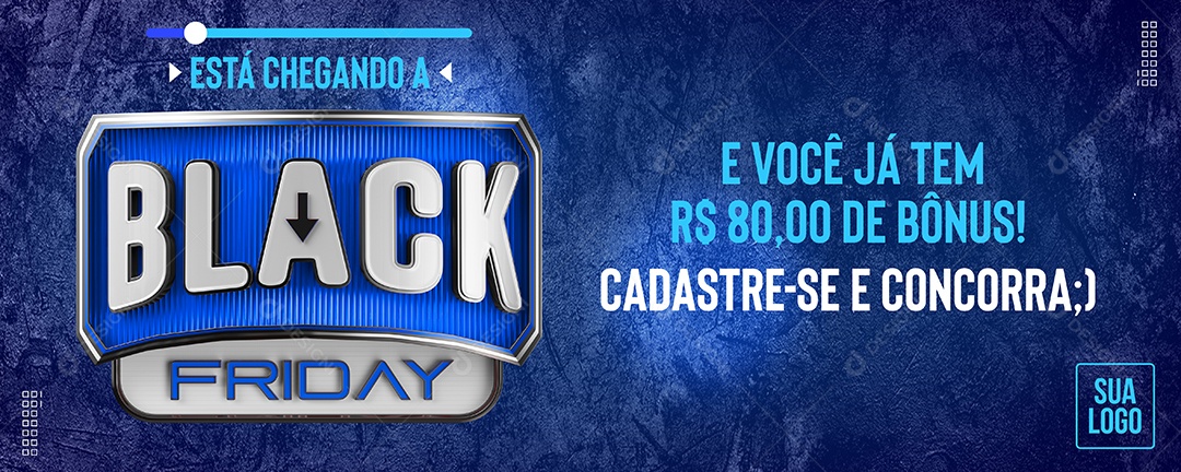 Banner Está Chegando Black Friday Social Media PSD Editável