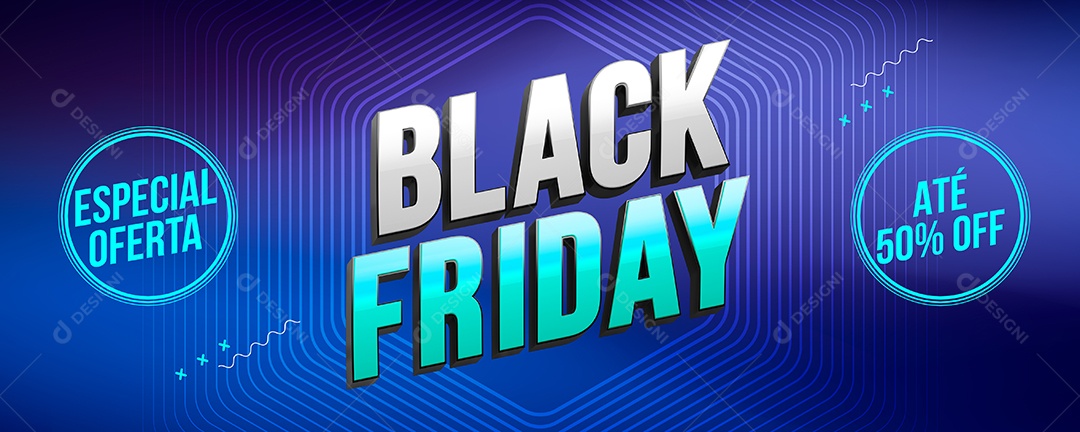 Banner Black Friday Até 50% Off Social Media PSD Editável