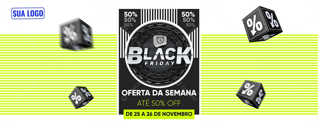 Story Oferta da Semana Até 50% Off Black Friday Social Media PSD Editável
