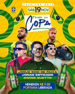 Festa da Copa Brasil 19 Novembro Feed Social Media PSD Editável