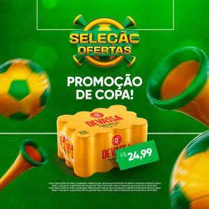 Seleção de Ofertas Promoção de Copa Devassa Distribuidora Social Media PSD Editável