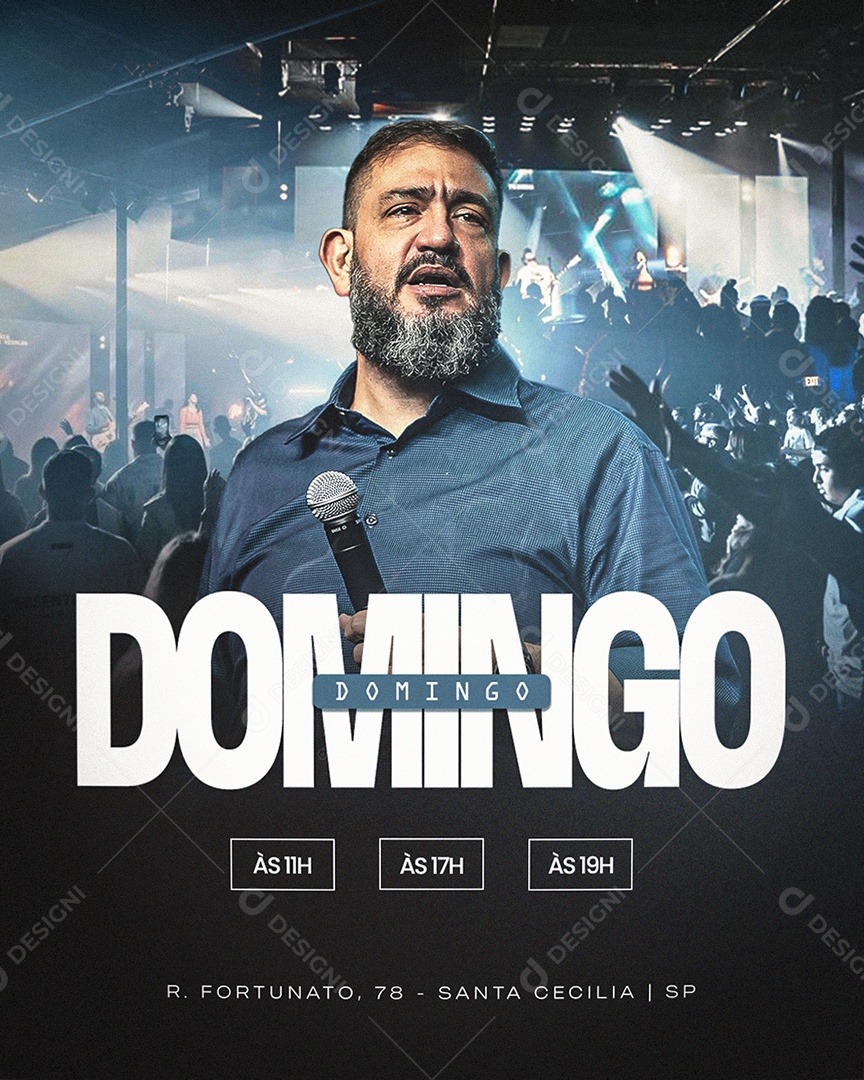 Igreja Domingo às 11 Horas às 17 Horas às 19 Horas Social Media PSD Editável