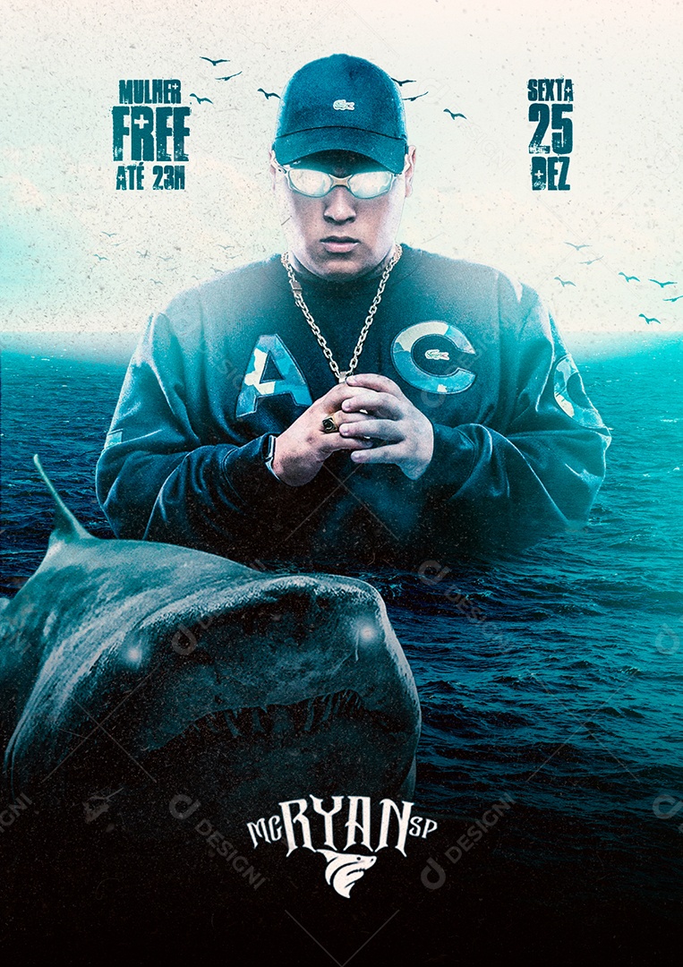 Show Mulher Free Até 23H Mc Ryan SP Flyer Social Media PSD Editável