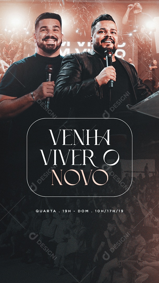 Story Igreja Venha Viver o Novo Social Media PSD Editável