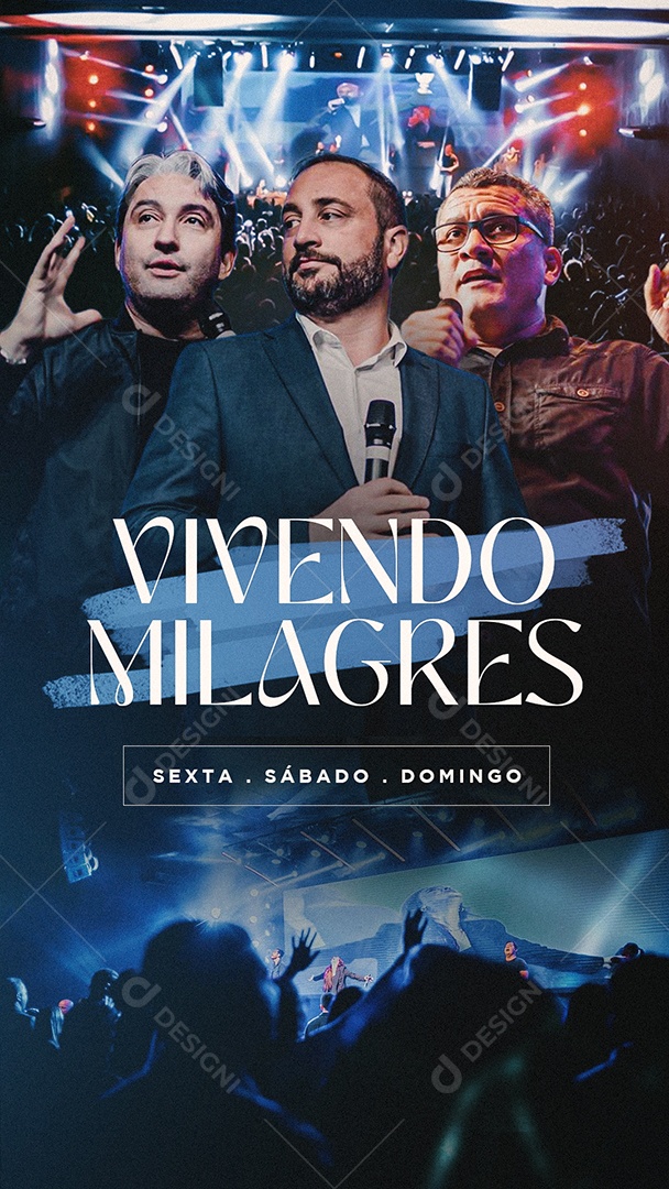 Story Igreja Vivendo Milagres Social Media PSD Editável
