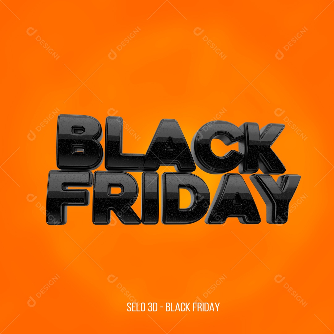 Texto 3D Black Friday PSD