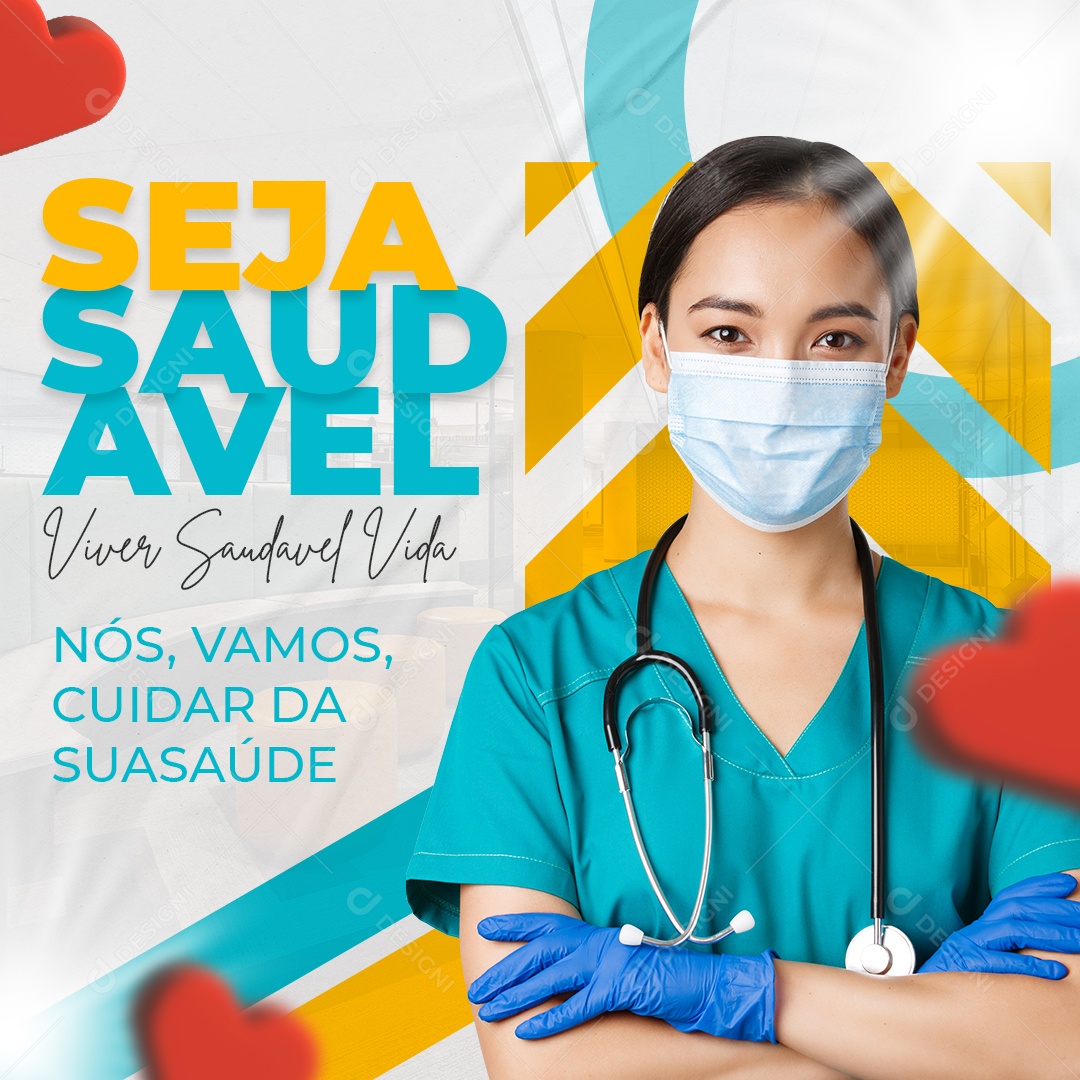 Nutricionista Nós Vamos Cuidar da Sua Saúde Social Media PSD Editável