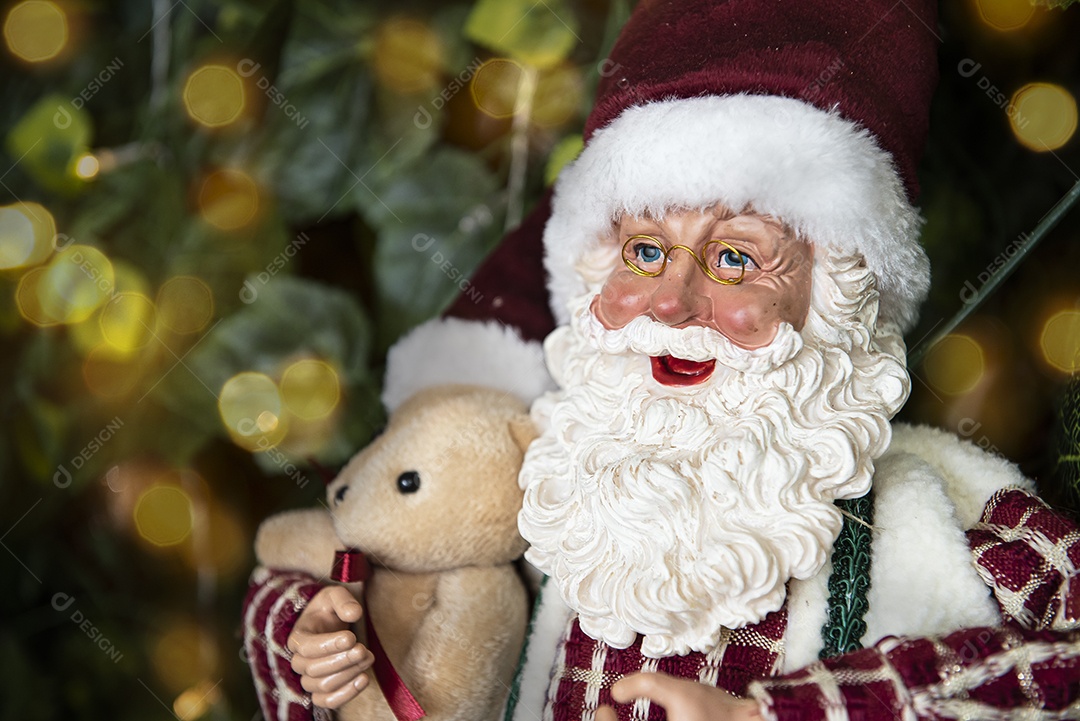 Boneca de Papai Noel na decoração de Natal