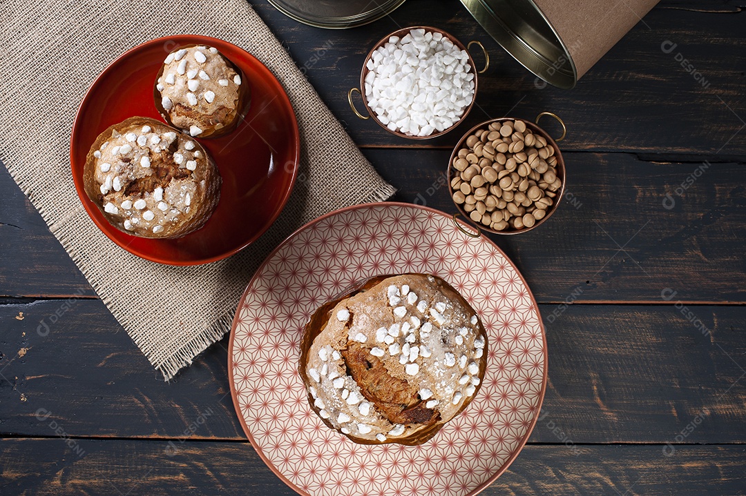 Delicioso panetone caseiro com fermentação natural