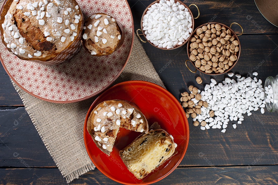 Delicioso panetone caseiro com fermentação natural